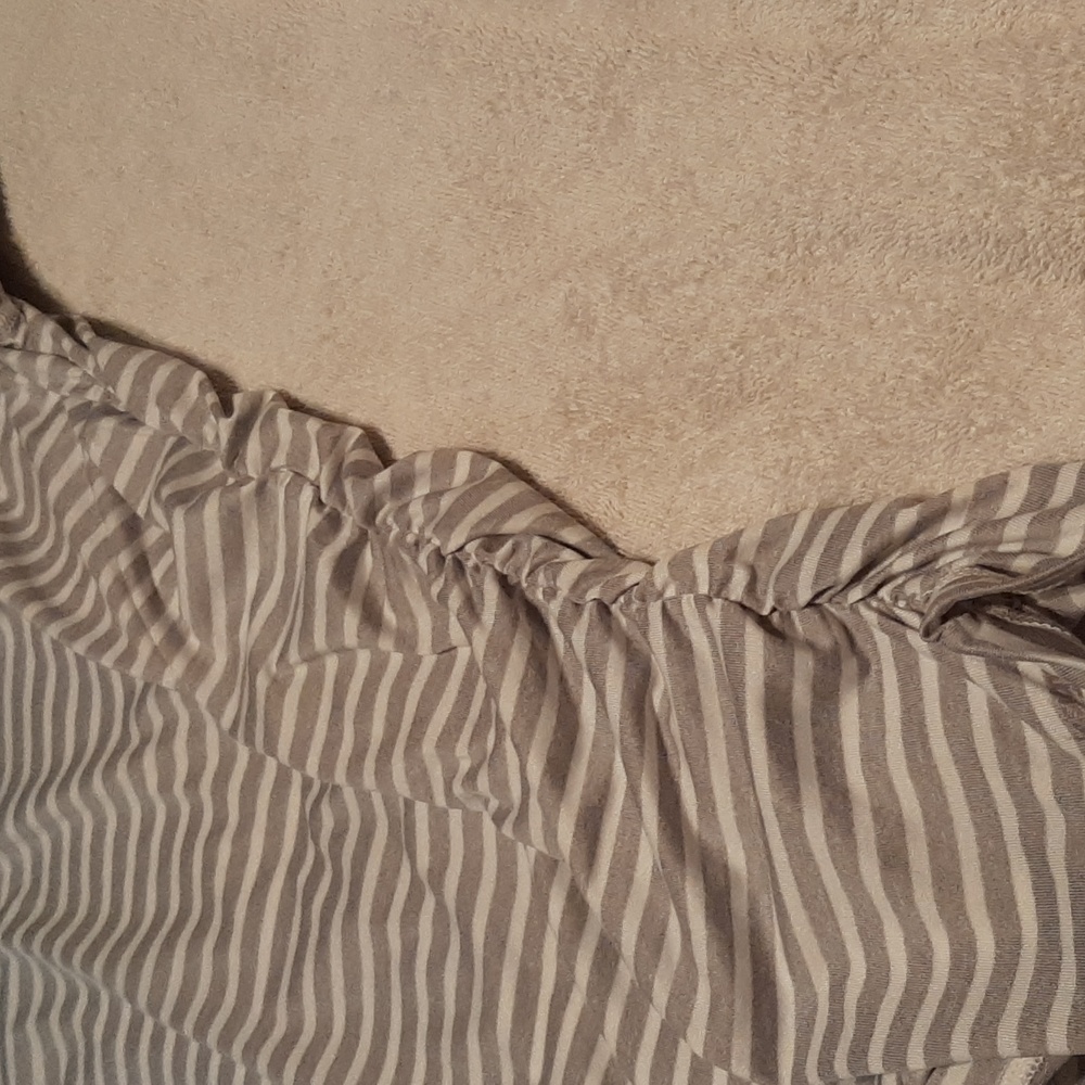 Alpine Design Ruched Striped Top Turtleneck Size L - Picture 4 of 5